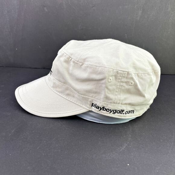 Playboy Bunny Golf Tan Black Limited Ed Baseball Six Panel Hat Unisex Adjustable - Picture 2 of 5